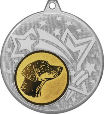 Медаль №626-1274 (Собаководство, диаметр 45 мм (Медаль цвет серебро плюс жетон для вклейки) Место для вставок: обратная сторона диаметр 40 мм)