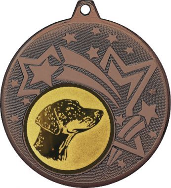 Медаль №626-1274 (Собаководство, диаметр 45 мм (Медаль цвет бронза плюс жетон для вклейки) Место для вставок: обратная сторона диаметр 40 мм)