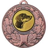 Медаль №626-192 (Собаководство, диаметр 50 мм (Медаль цвет бронза плюс жетон для вклейки) Место для вставок: обратная сторона диаметр 45 мм)