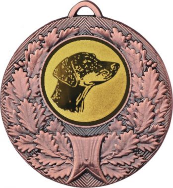 Медаль №626-192 (Собаководство, диаметр 50 мм (Медаль цвет бронза плюс жетон для вклейки) Место для вставок: обратная сторона диаметр 45 мм)