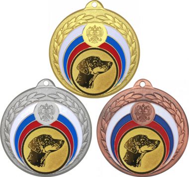 Комплект медалей №626-196 (Собаководство, диаметр 50 мм (Три медали плюс три жетона для вклейки) Место для вставок: обратная сторона диаметр 45 мм)