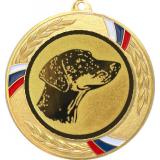 Медаль №626-1285 (Собаководство, диаметр 70 мм (Медаль цвет золото плюс жетон для вклейки) Место для вставок: обратная сторона диаметр 60 мм)