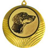 Медаль №626-1302 (Собаководство, диаметр 56 мм (Медаль цвет золото плюс жетон для вклейки) Место для вставок: обратная сторона диаметр 50 мм)