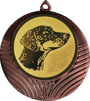 Медаль №626-8 (Собаководство, диаметр 70 мм (Медаль цвет бронза плюс жетон для вклейки) Место для вставок: обратная сторона диаметр 64 мм)