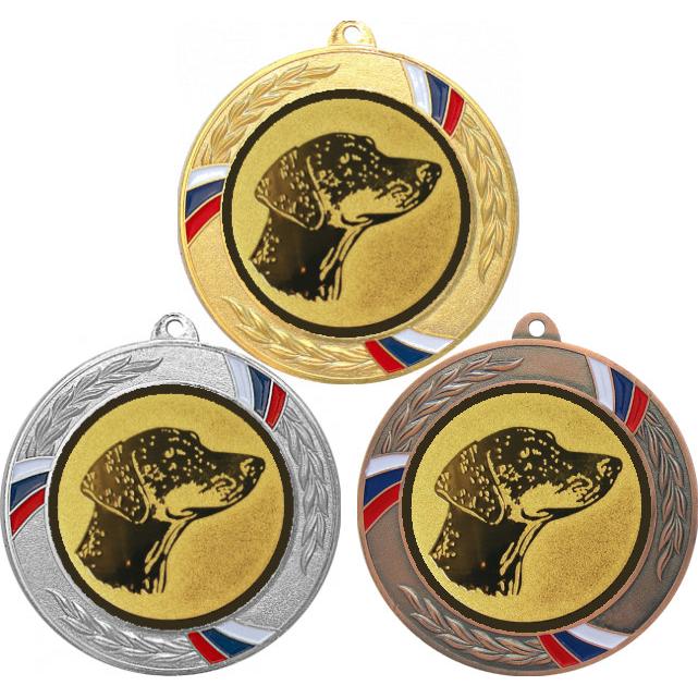 Комплект медалей №626-1285 (Собаководство, диаметр 70 мм (Три медали плюс три жетона для вклейки) Место для вставок: обратная сторона диаметр 60 мм)
