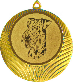 Медаль №627-8 (Собаководство, диаметр 70 мм (Медаль цвет золото плюс жетон для вклейки) Место для вставок: обратная сторона диаметр 64 мм)