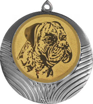 Медаль №628-1302 (Собаководство, диаметр 56 мм (Медаль цвет серебро плюс жетон для вклейки) Место для вставок: обратная сторона диаметр 50 мм)