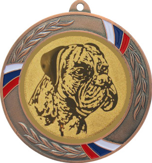 Медаль №628-1285 (Собаководство, диаметр 70 мм (Медаль цвет бронза плюс жетон для вклейки) Место для вставок: обратная сторона диаметр 60 мм)
