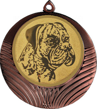 Медаль №628-8 (Собаководство, диаметр 70 мм (Медаль цвет бронза плюс жетон для вклейки) Место для вставок: обратная сторона диаметр 64 мм)