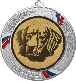 Медаль №629-1285 (Собаководство, диаметр 70 мм (Медаль цвет серебро плюс жетон для вклейки) Место для вставок: обратная сторона диаметр 60 мм)