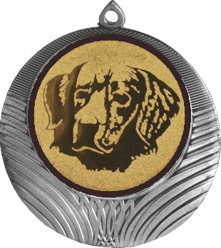 Медаль №629-1302 (Собаководство, диаметр 56 мм (Медаль цвет серебро плюс жетон для вклейки) Место для вставок: обратная сторона диаметр 50 мм)