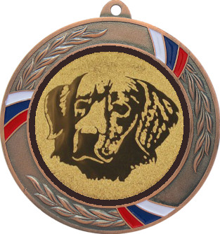 Медаль №629-1285 (Собаководство, диаметр 70 мм (Медаль цвет бронза плюс жетон для вклейки) Место для вставок: обратная сторона диаметр 60 мм)