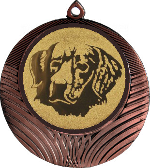 Медаль №629-1302 (Собаководство, диаметр 56 мм (Медаль цвет бронза плюс жетон для вклейки) Место для вставок: обратная сторона диаметр 50 мм)