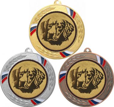 Комплект медалей №629-1285 (Собаководство, диаметр 70 мм (Три медали плюс три жетона для вклейки) Место для вставок: обратная сторона диаметр 60 мм)