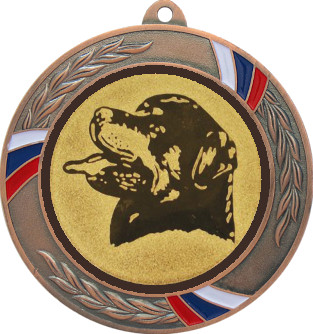 Медаль №630-1285 (Собаководство, диаметр 70 мм (Медаль цвет бронза плюс жетон для вклейки) Место для вставок: обратная сторона диаметр 60 мм)
