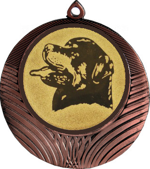 Медаль №630-1302 (Собаководство, диаметр 56 мм (Медаль цвет бронза плюс жетон для вклейки) Место для вставок: обратная сторона диаметр 50 мм)