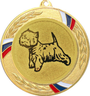 Медаль №631-1285 (Собаководство, диаметр 70 мм (Медаль цвет золото плюс жетон для вклейки) Место для вставок: обратная сторона диаметр 60 мм)