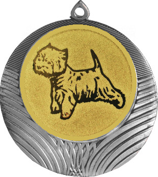 Медаль №631-1302 (Собаководство, диаметр 56 мм (Медаль цвет серебро плюс жетон для вклейки) Место для вставок: обратная сторона диаметр 50 мм)