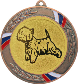 Медаль №631-1285 (Собаководство, диаметр 70 мм (Медаль цвет бронза плюс жетон для вклейки) Место для вставок: обратная сторона диаметр 60 мм)