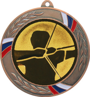 Медаль №636-1285 (Стрельба, диаметр 70 мм (Медаль цвет бронза плюс жетон для вклейки) Место для вставок: обратная сторона диаметр 60 мм)