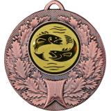 Медаль №64-192 (Рыболовство, диаметр 50 мм (Медаль цвет бронза плюс жетон для вклейки) Место для вставок: обратная сторона диаметр 45 мм)