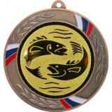 Медаль №64-1285 (Рыболовство, диаметр 70 мм (Медаль цвет бронза плюс жетон для вклейки) Место для вставок: обратная сторона диаметр 60 мм)