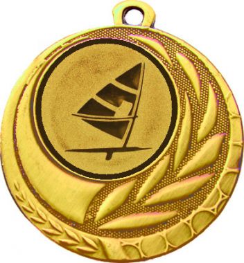 Медаль №65-1274 (Парусный спорт, диаметр 45 мм (Медаль цвет золото плюс жетон для вклейки) Место для вставок: обратная сторона диаметр 40 мм)