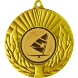 Медаль №65-68 (Виндсёрфинг, диаметр 50 мм (Медаль цвет золото плюс жетон для вклейки) Место для вставок: обратная сторона диаметр 46 мм)