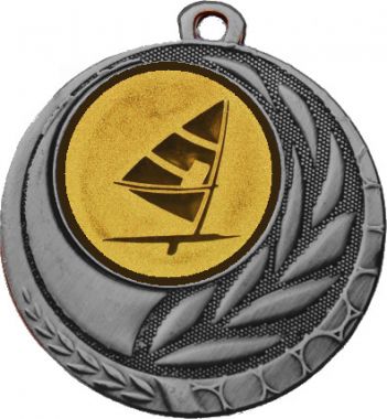 Медаль №65-27 (Парусный спорт, диаметр 45 мм (Медаль цвет серебро плюс жетон для вклейки) Место для вставок: обратная сторона диаметр 39 мм)