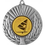 Медаль №65-68 (Виндсёрфинг, диаметр 50 мм (Медаль цвет серебро плюс жетон для вклейки) Место для вставок: обратная сторона диаметр 46 мм)