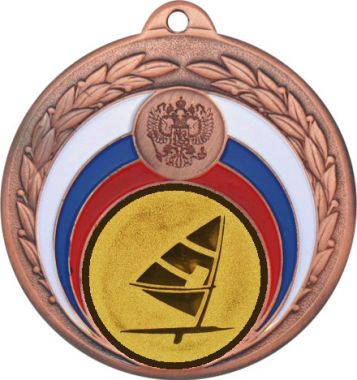Медаль №65-196 (Парусный спорт, диаметр 50 мм (Медаль цвет бронза плюс жетон для вклейки) Место для вставок: обратная сторона диаметр 45 мм)