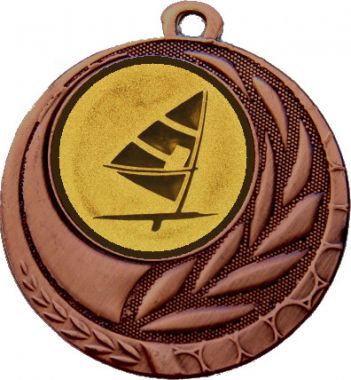 Медаль №65-1274 (Парусный спорт, диаметр 45 мм (Медаль цвет бронза плюс жетон для вклейки) Место для вставок: обратная сторона диаметр 40 мм)