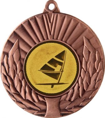 Медаль №65-192 (Парусный спорт, диаметр 50 мм (Медаль цвет бронза плюс жетон для вклейки) Место для вставок: обратная сторона диаметр 45 мм)