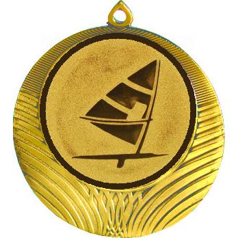 Медаль №65-8 (Парусный спорт, диаметр 70 мм (Медаль цвет золото плюс жетон для вклейки) Место для вставок: обратная сторона диаметр 64 мм)