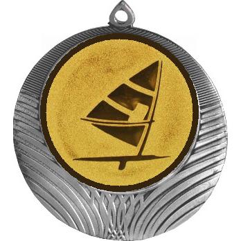 Медаль №65-8 (Парусный спорт, диаметр 70 мм (Медаль цвет серебро плюс жетон для вклейки) Место для вставок: обратная сторона диаметр 64 мм)