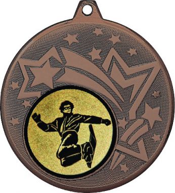 Медаль №66-1274 (Сноуборд, диаметр 45 мм (Медаль цвет бронза плюс жетон для вклейки) Место для вставок: обратная сторона диаметр 40 мм)