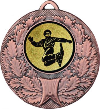 Медаль №66-192 (Сноуборд, диаметр 50 мм (Медаль цвет бронза плюс жетон для вклейки) Место для вставок: обратная сторона диаметр 45 мм)