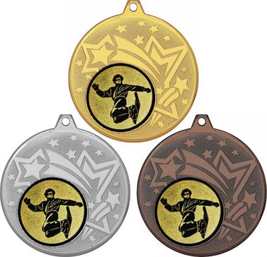 Комплект медалей №66-1274 (Сноуборд, диаметр 45 мм (Три медали плюс три жетона для вклейки) Место для вставок: обратная сторона диаметр 40 мм)