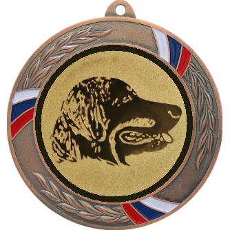 Медаль №67-1285 (Выставки собак (собаководство), диаметр 70 мм (Медаль цвет бронза плюс жетон для вклейки) Место для вставок: обратная сторона диаметр 60 мм)
