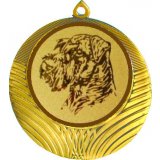 Медаль №68-8 (Выставки собак (собаководство), диаметр 70 мм (Медаль цвет золото плюс жетон для вклейки) Место для вставок: обратная сторона диаметр 64 мм)