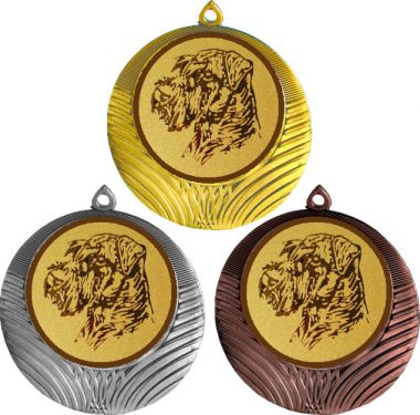 Комплект медалей №68-8 (Животноводство, диаметр 70 мм (Три медали плюс три жетона для вклейки) Место для вставок: обратная сторона диаметр 64 мм)