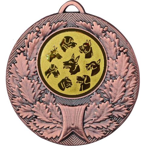 Медаль №69-192 (Выставки собак (собаководство), диаметр 50 мм (Медаль цвет бронза плюс жетон для вклейки) Место для вставок: обратная сторона диаметр 45 мм)
