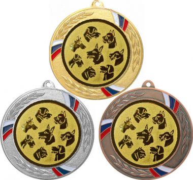 Комплект медалей №69-1285 (Животноводство, диаметр 70 мм (Три медали плюс три жетона для вклейки) Место для вставок: обратная сторона диаметр 60 мм)