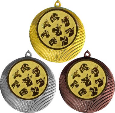 Комплект медалей №69-8 (Животноводство, диаметр 70 мм (Три медали плюс три жетона для вклейки) Место для вставок: обратная сторона диаметр 64 мм)