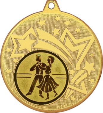 Медаль №70-27 (Танцы, диаметр 45 мм (Медаль цвет золото плюс жетон для вклейки) Место для вставок: обратная сторона диаметр 39 мм)