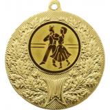 Медаль №70-192 (Танцы, диаметр 50 мм (Медаль цвет золото плюс жетон для вклейки) Место для вставок: обратная сторона диаметр 45 мм)