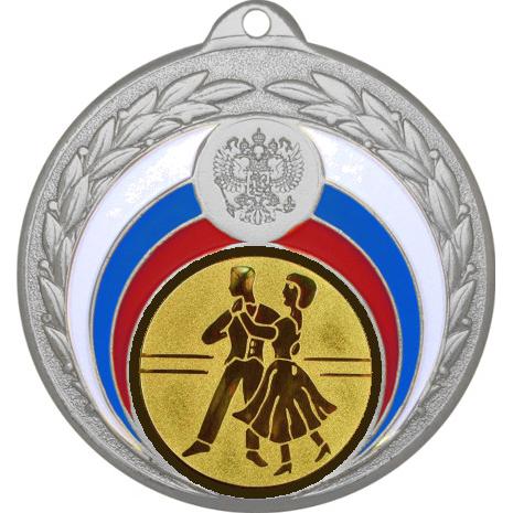 Медаль №70-196 (Танцы, диаметр 50 мм (Медаль цвет серебро плюс жетон для вклейки) Место для вставок: обратная сторона диаметр 45 мм)