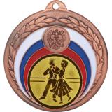 Медаль №70-196 (Танцы, диаметр 50 мм (Медаль цвет бронза плюс жетон для вклейки) Место для вставок: обратная сторона диаметр 45 мм)