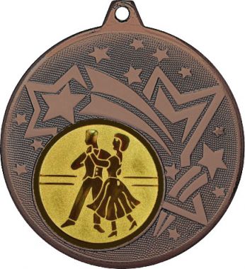 Медаль №70-27 (Танцы, диаметр 45 мм (Медаль цвет бронза плюс жетон для вклейки) Место для вставок: обратная сторона диаметр 39 мм)