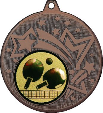 Медаль №71-27 (Настольный теннис, диаметр 45 мм (Медаль цвет бронза плюс жетон для вклейки) Место для вставок: обратная сторона диаметр 39 мм)